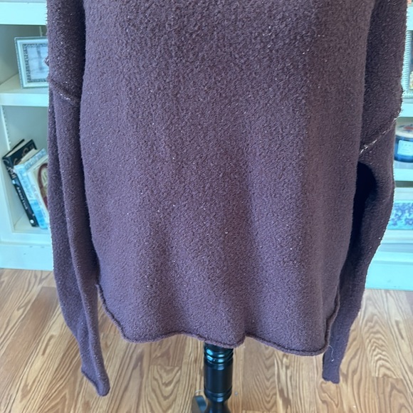 Free People San Vincente Pullover Sweater in Birch Bark Size Medium Fall Neutral - Picture 3 of 11